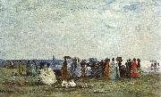 Eugene Boudin Bathers on the Beach at Trouville oil painting picture wholesale